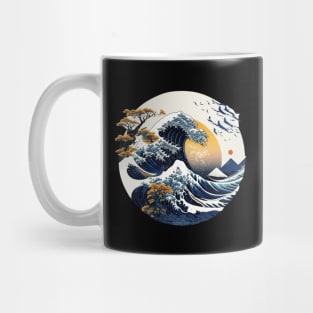 Japanese Art Style Great Wave off Kanagawa Mug